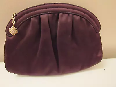 Morris Moskowitz Clutch Handbag Brown Satin • $9.99