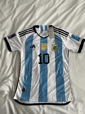 £54.97 • Buy 2022/23 Argentina 2022 World Cup Qatar Final Winners Shirt Jersey. MESSI. Size S