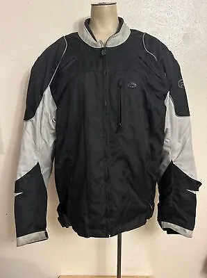 Fulmer Riding Jacket Mens Sz XL Black Nylon Mesh Protective Motorcycle Biker • $24.99