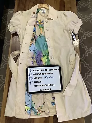 Disney Store Tinkerbell Trench Coat Women's M Long Jacket New With Tags  • $36