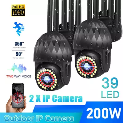 £29.99 • Buy 1080P IP CCTV Wireless Camera WIFI Outdoor HD PTZ Smart Home Security IR NetCam
