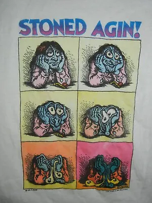 VTG 80’s R Crumb Stoned Agin T-shirt Med Cotton Comic Art • $250