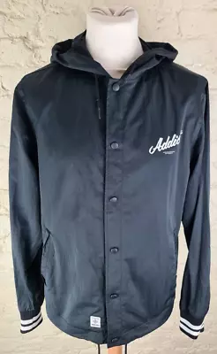 ADDICT Men's Hooded Coach Jacket Size: Medium VERY GOOD Condition • £39.99