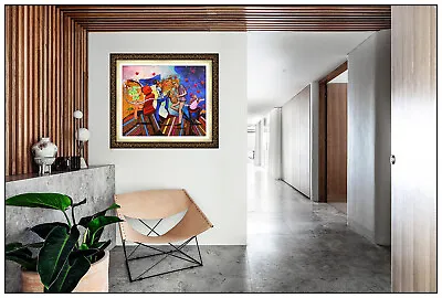 Marcus Glenn Musician Hand Embellished Giclee On Canvas Large Signed Framed Art • $2395