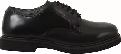 Soft Sole Leather Uniform Oxford Dress Shoes Black Military Duty Work Shoes • $59.99