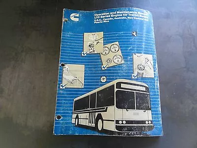 Cummins L10 Series Engine For Transit Buses Operation & Maintenance Manual • $24.95