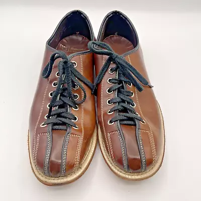 Vintage Brunswick Bowling Shoes Brown Leather Men's 8 Women's 9.5 • $27