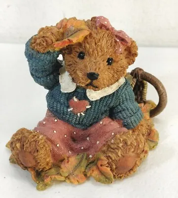 Home Interiors KK 1999 Fall Decor Figurine  THANK YOU BEARS  99005-99 • $7.99