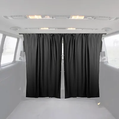 54  X 71  Cab Divider Van Cabin Curtain Campervan Kit Black • $79.90
