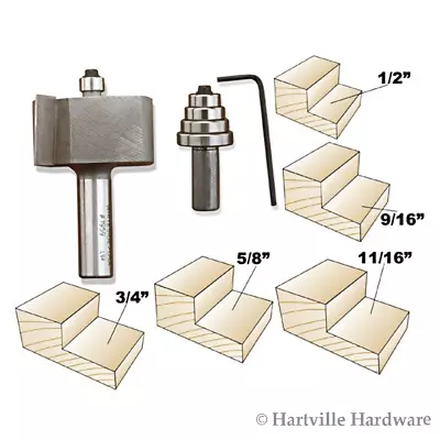 Whiteside #1960 1/2  Shank X 1  Long X 1-7/8  Diameter Multi-Rabbet Bit Set • $80.91