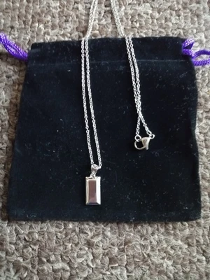 £15 • Buy Sterling Silver Ingot 20 Inch Necklace