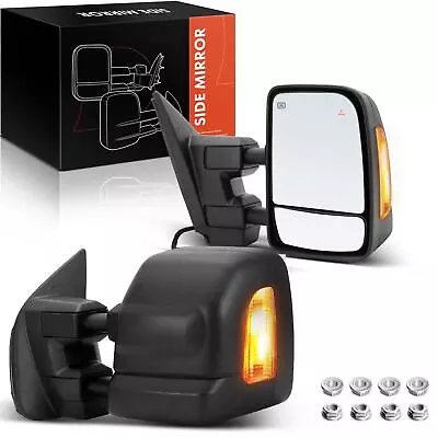 2x Left & Right Textured Black Power Heated Towing Mirror For Nissan Titan 17-22 • $299.99