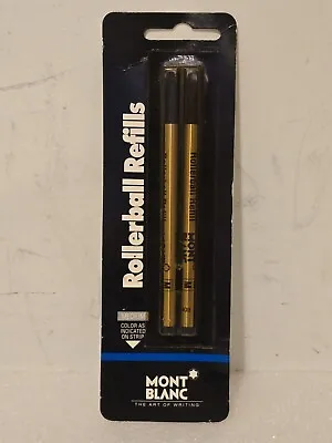 Montblanc Authentic Rollerball Pen Refill 2 Pack Medium Blue NEW SEALED • $29.99