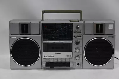 SANYO M9815K AM/FM/SW Radio/Tape Boombox/GhettoBlaster Portable Stereo - Vintage • $119.95