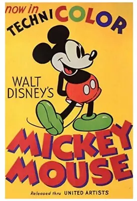 11”x17” Walt Disney Mickey Mouse Now In Technicolor Poster • $4.99