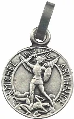 Vintage Catholic St Michel St Michael Petite Silver Tone Religious Medal • $9.99