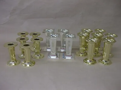 17 Plastic Cake Pillars ~ 13 Gold & 4 Silver ~ Job Lot / Bundle • £14.99