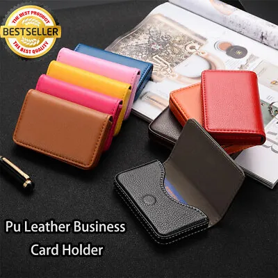 £6.79 • Buy Pocket PU Leather Business Credit Card Name Id Card Holder Case Wallet Box UK