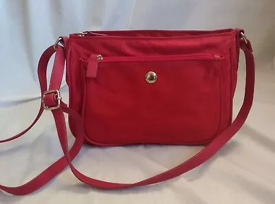 JPK Paris 75 Red Nylon Crossbody Shoulderbag Handbag Purse  • $10