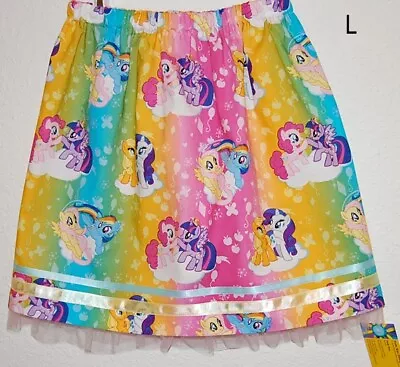 Girl's Skirt Made W/licensed My Little Pony Cotton Fabric-Sz. L (7/8) • $8.99