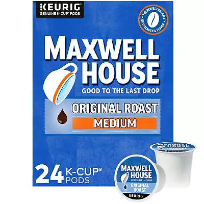 Maxwell House Original Roast Ground Coffee K-Cup PodCaffeinated24ct-8.3 Oz Box • $12.98