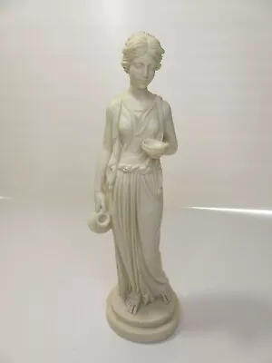 Vintage SIGNED A Santini Goddess Hebe Alabaster Statue 10” Tall • $19.97