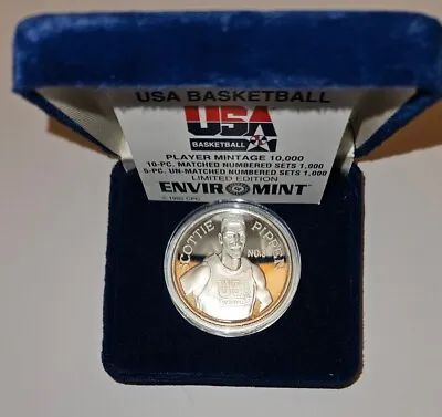 ENVIROMINT Scottie Pippen Olympic Dream Team 1oz .999 Fine Silver Number LTD NBA • $100