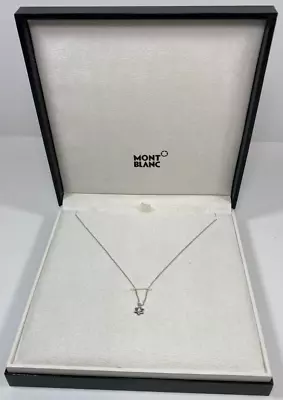 NEW MONTBLANC SOUVENIR D'ETOILE GOLD SNOWCAP DIAMOND NECKLACE #118622 ~ $1995 • $1250