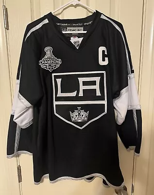 LA Kings Reebok Dustin Brown  2012 Stanley Cup Finals Black Jersey Sz 52 CCM • $145