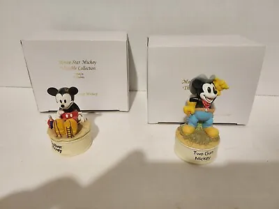 Lot Of 2 Disney Movie Star Mickey Thimble Collection Lenox Two Gun And Gulliver  • $20