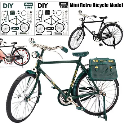 £12.99 • Buy Mini Retro Bicycle Model Miniature Diecast Toys Crafts DIY For Home Office Decor