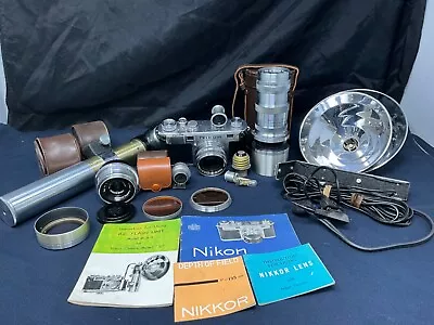 VTG Nikon S Nippon Kogaku Camera 6118172 W-nikkor .c 35mm F/3.5 Lens Set As Is • $205