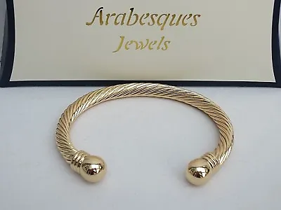 Mens Gold Twist/bio Magnetic Copper Bangle/bracelet Arthritis/pain Aches Relief/ • £12.99