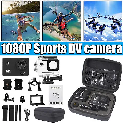 4K Action Camera Sport Video 30M Underwater WiFi Remote 1080P Camera Waterproof • $26.98