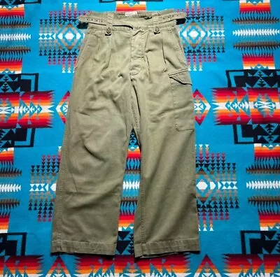 Rare Vintage 1967 Vietnam Era Military Pants By Yakka With Adjustable Waist • $130