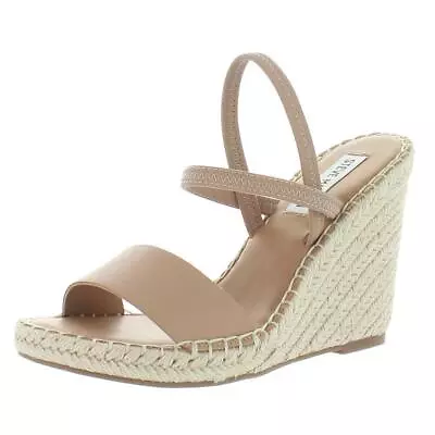 Steve Madden Womens McKenzie Tan Wedge Sandals Shoes 10 Medium (BM) BHFO 0965 • £74.44