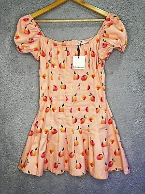 Finders Keepers The Label Women's Size 6 Peach Tutti Frutti Mini Dress NEW $159 • $39.99