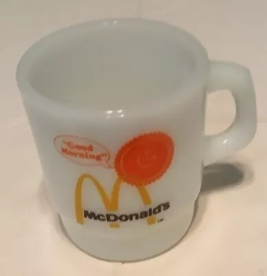 McDonald’s Fire King Anchor Hocking Milk Glass Coffee Cup Mug Vintage  • $10.50