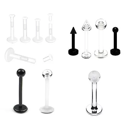 £2.49 • Buy Labret Retainer Hider Hide Piercing Lip Bar Tragus Choose Design Size End