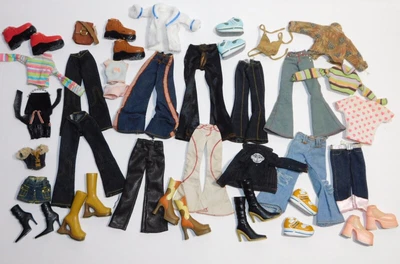$25 • Buy Bratz Lot Of Mixed Doll Clothes Shoes & Accessories Jeans Jacket Heels Boots