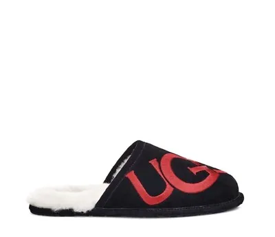 Brand New UGG Men's Scuff Logo Slipper 100% Authentic Black/Red • $45