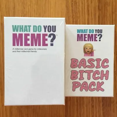 What Do You MEME? Main Game & Basic Bitch Expansion Pack Party Card Game Set • $19.95