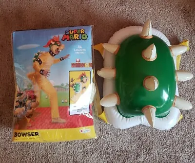 Adult Deluxe Super Mario Bowser Costume - Large/XL  Nintendo Headpiece Jumpsuit • $87.95