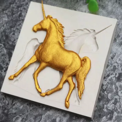 Unicorn Horse Silicone Chocolate Fondant Zoo Animal Cake Decorating Baking Mould • £2.99