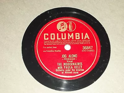 THE MODERNAIRES-Jog Along (1945) COLUMBIA 10  78 RPM Shellac Single • $7.19