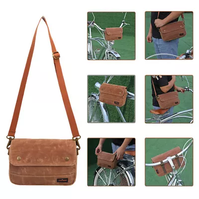 Tourbon Waxed Canvas Bike Handlebar/Saddle Tool Case Frame Pouch Key Bag In USA✅ • $22.67