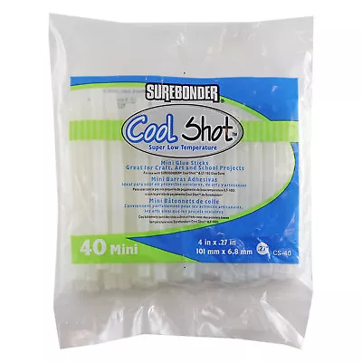 Cool Shot Hot Glue Sticks Value Pack Ultra Low Temperature Mini Size 4  - 40 • $10.99