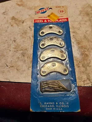 Vintage HI-TEST Heel & Toe Plates/Taps Used Shoe Pairs Size 5 • $24.99