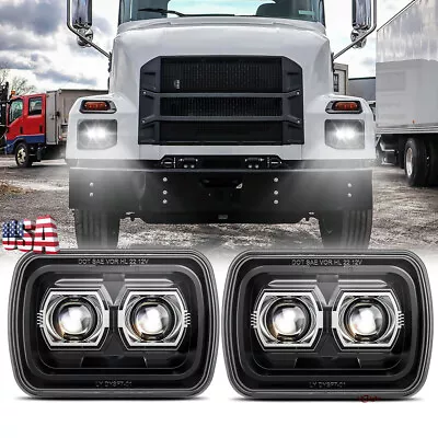 Newest 2pc 5x7  7x6  LED Headlight Projector For Mack MD7 CH CH600 MS300P Trucks • $75.99