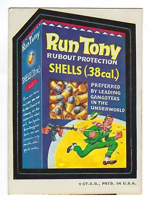 1973 Topps Wacky Packages 2nd Series 2 RUN TONY SHELLS White Back Ex+/nm- O/c • $32.59